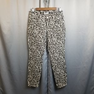 Ann Taylor Loft leopard skinny jeans size 26/2